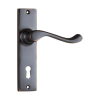 0896 Door Lever Fremantle Lock Pair Antique Copper H150xW35xP50mm