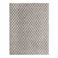 Braided Diamond Hand Woven Grey & Cream Wool Rug 240 x 300 cm