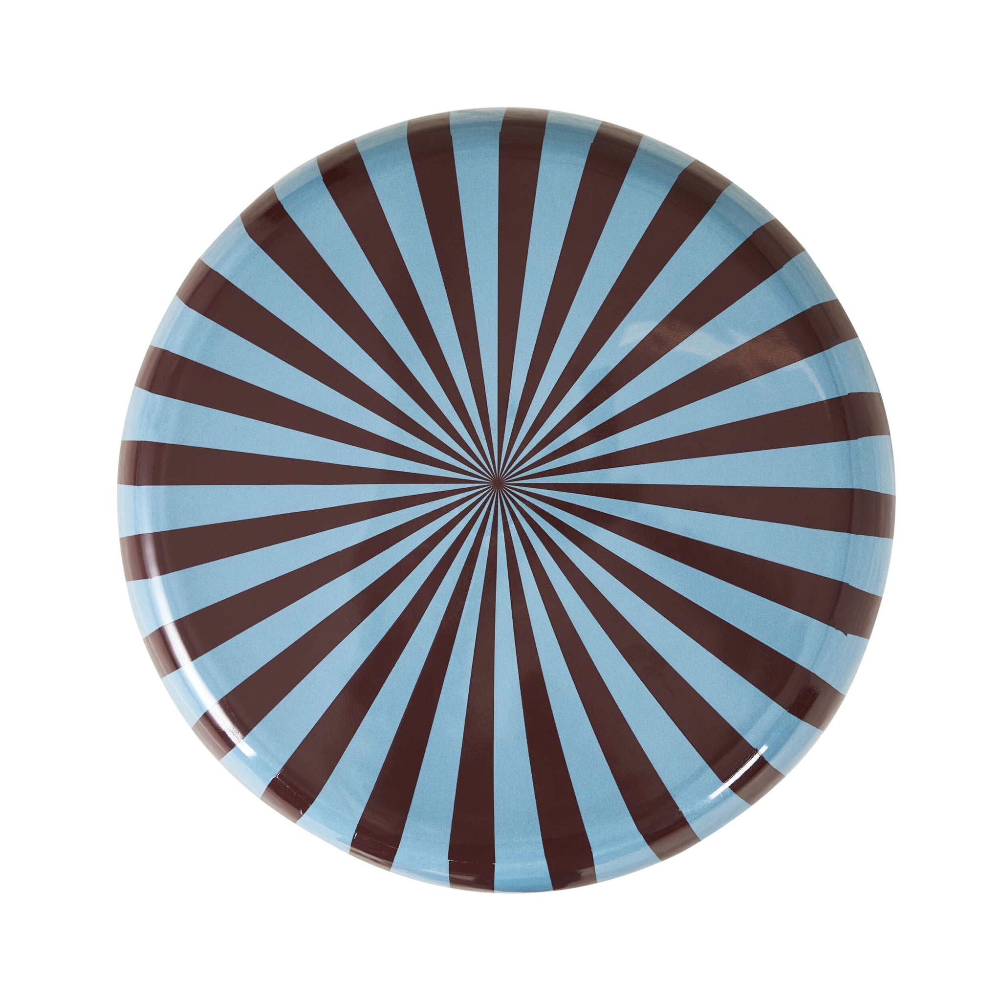 Kiro Curved Stool Dark Cocoa/Pale Blue