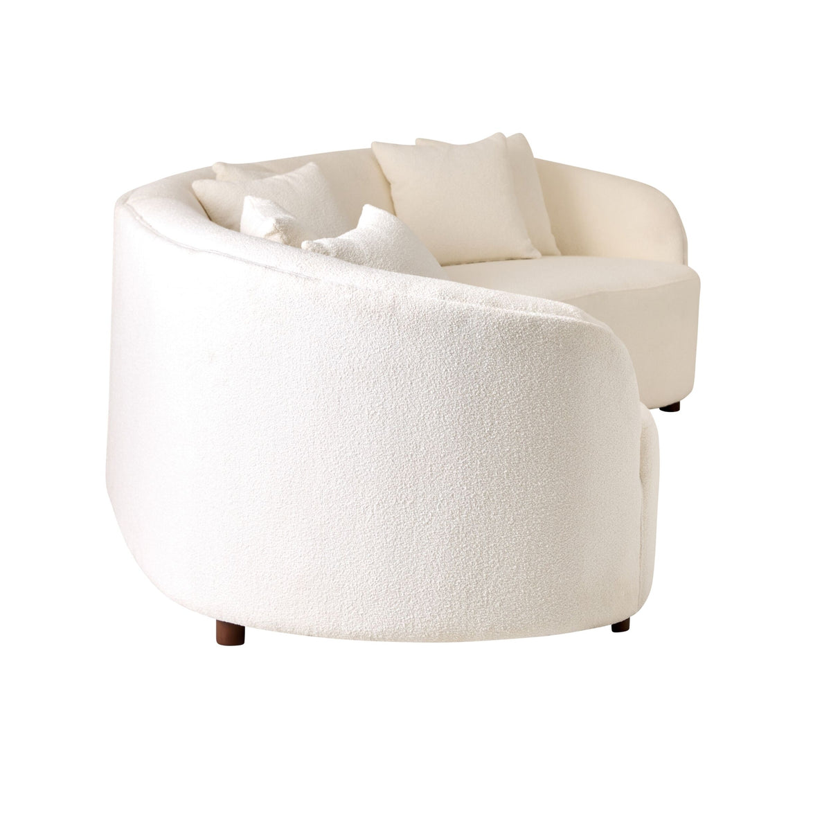 Alessa 4 Seater Sectional Sofa Luna Cloud White