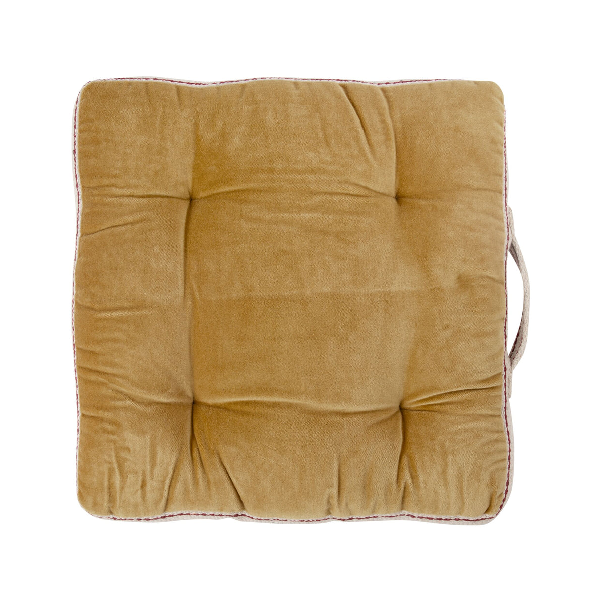 Sierra Cotton Velvet Seat Cushion Honey Gold