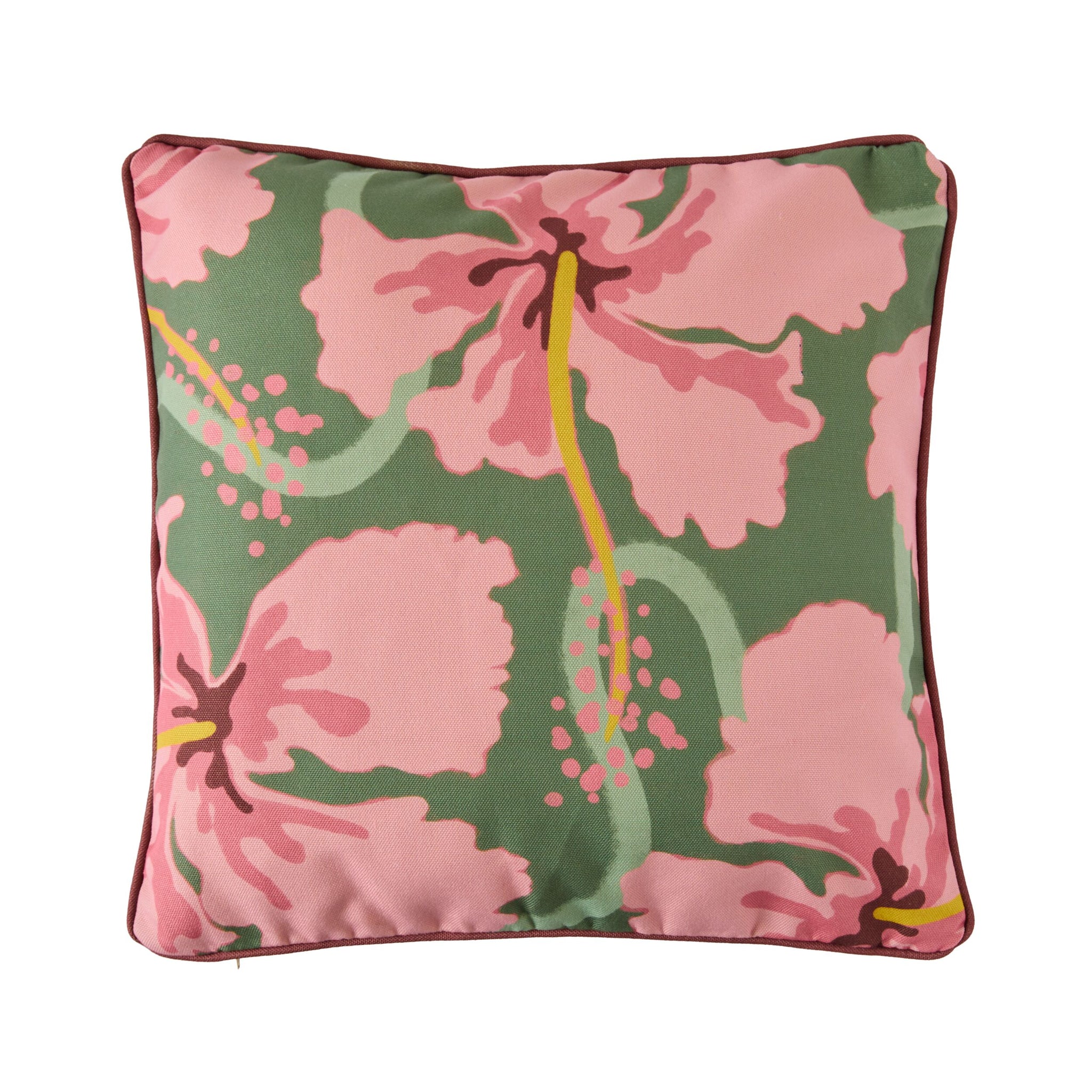 Aruba Hibiscus Blush Outdoor Cushion 45x45cm