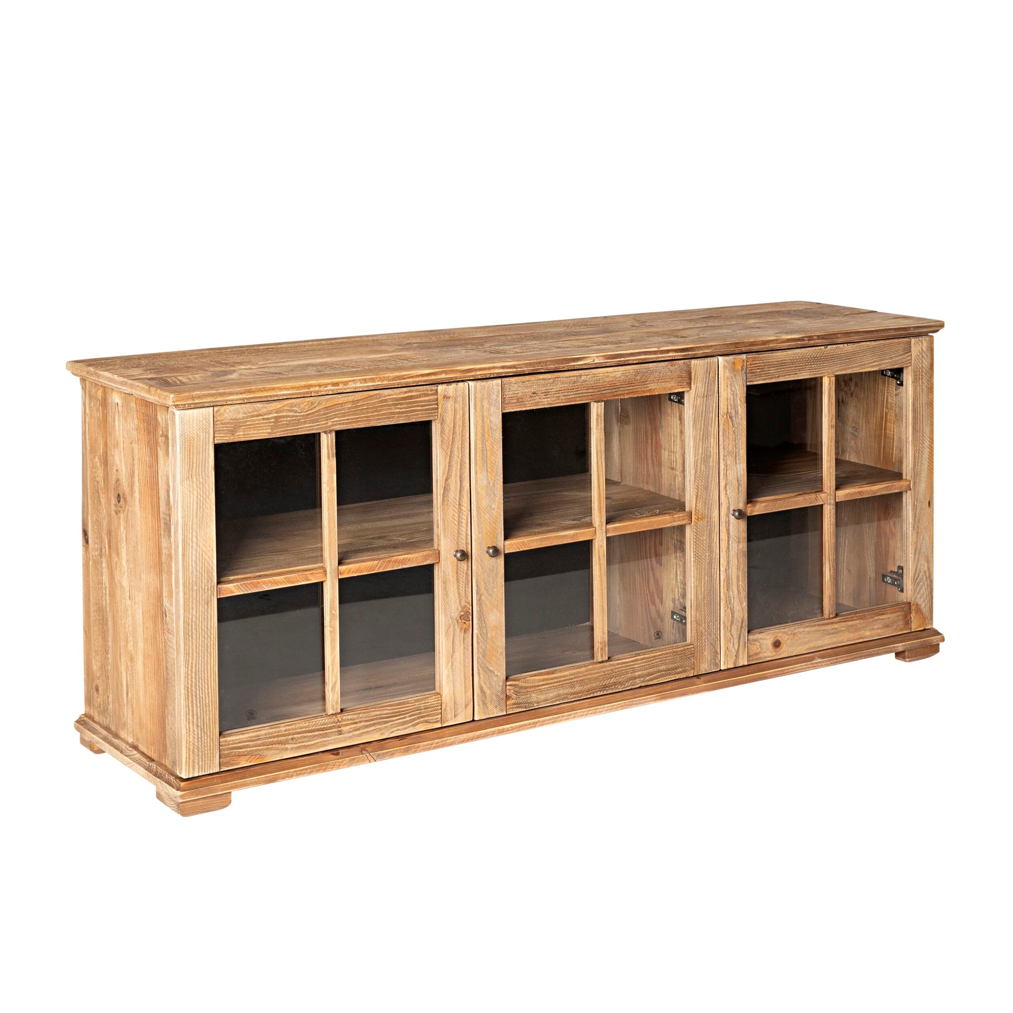Kalise Reclaimed Timber 3 Glass Door Sideboard