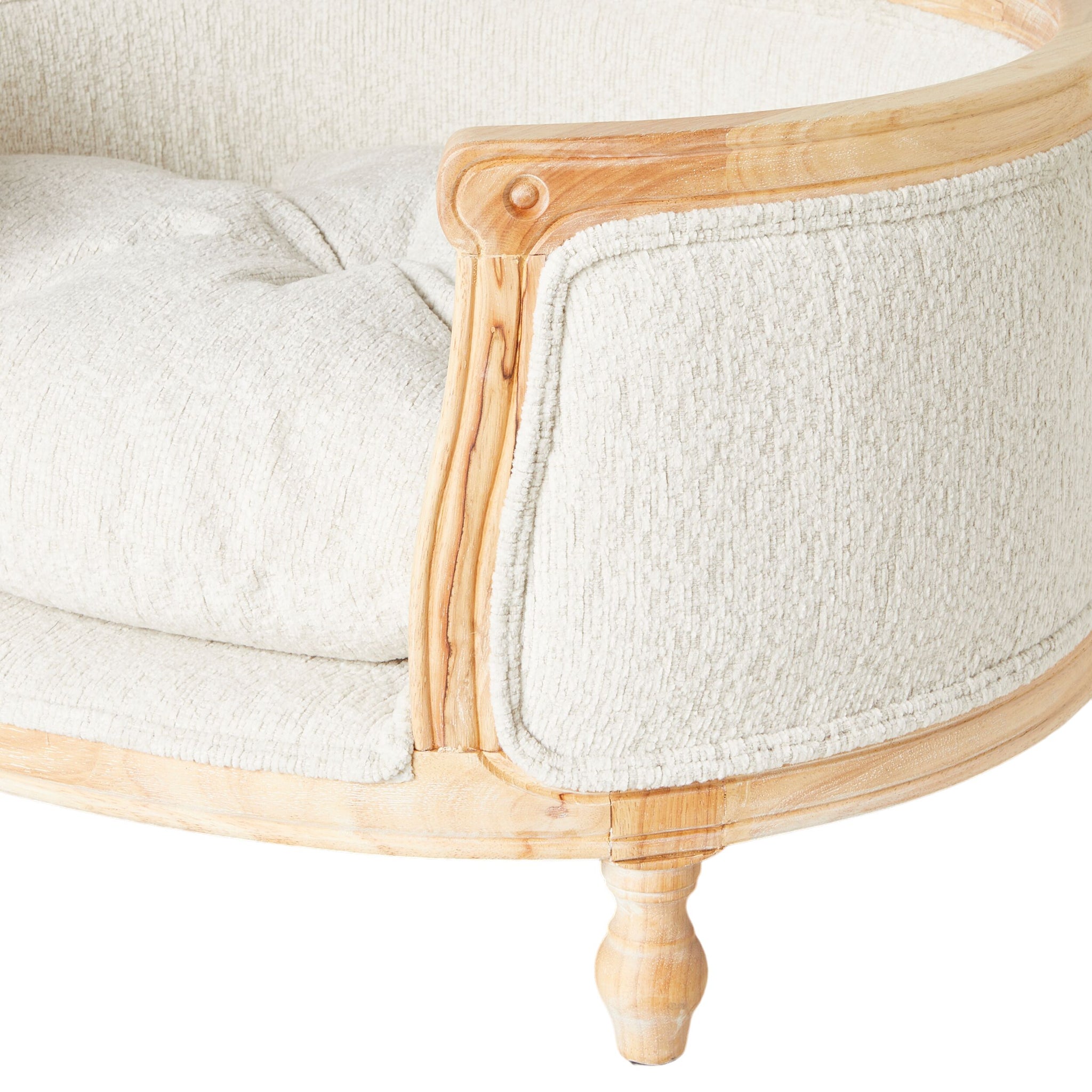 Luxe Dog Bed Ecru 75x70x44cm