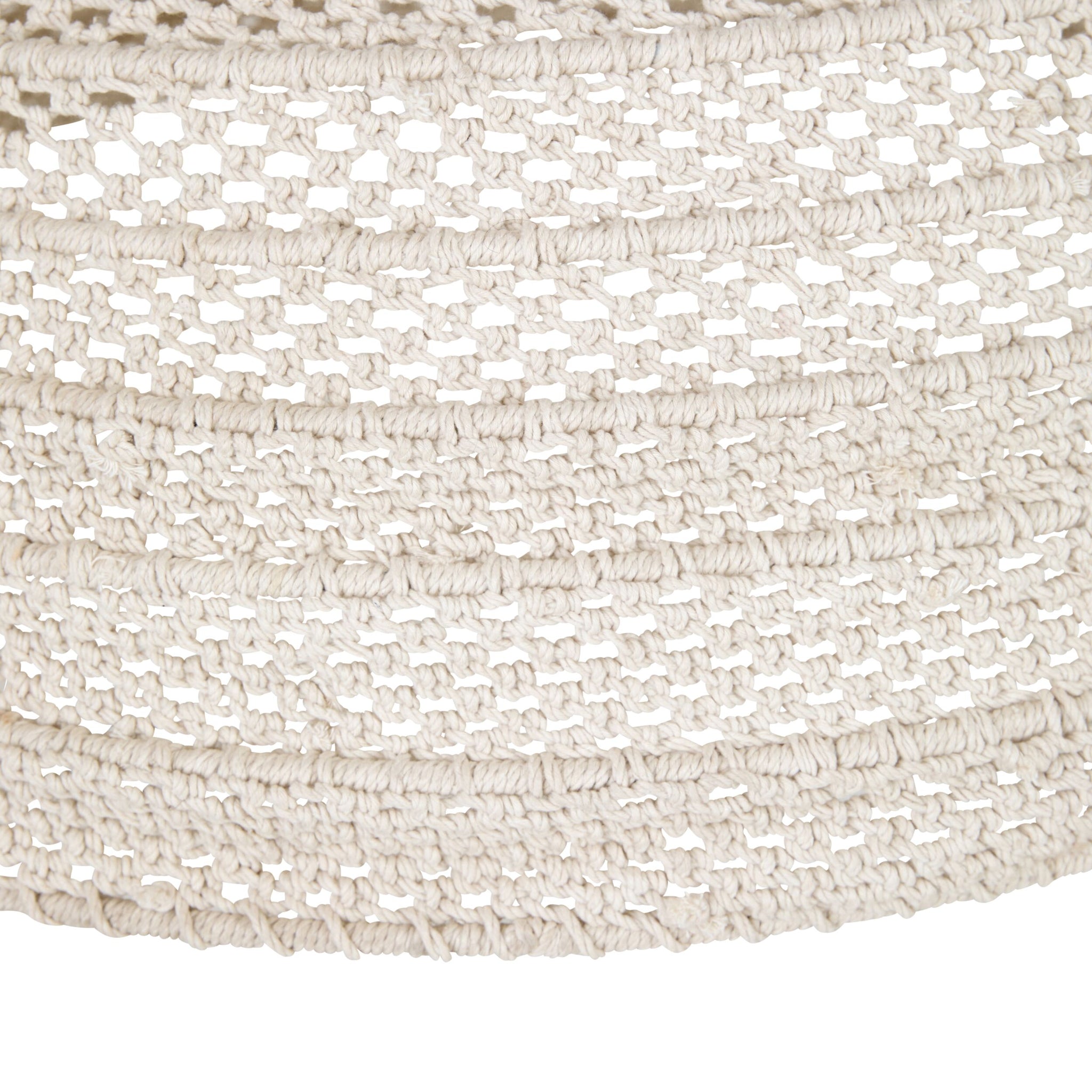 Julio Dome Cotton Rope Pendant White 80x54cm - SHADE ONLY