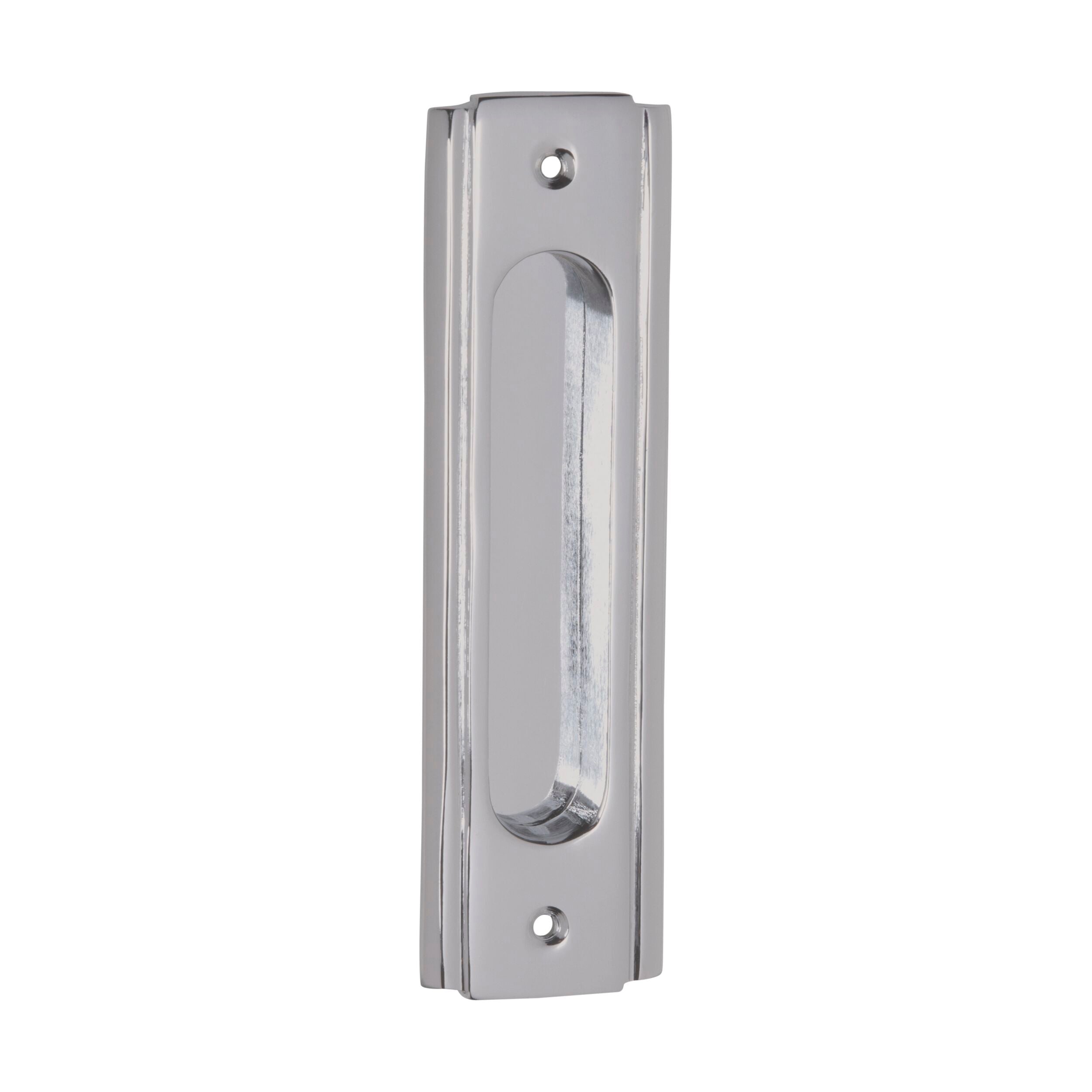 1577 Sliding Door Pull Traditional Satin Chrome H150xW43mm