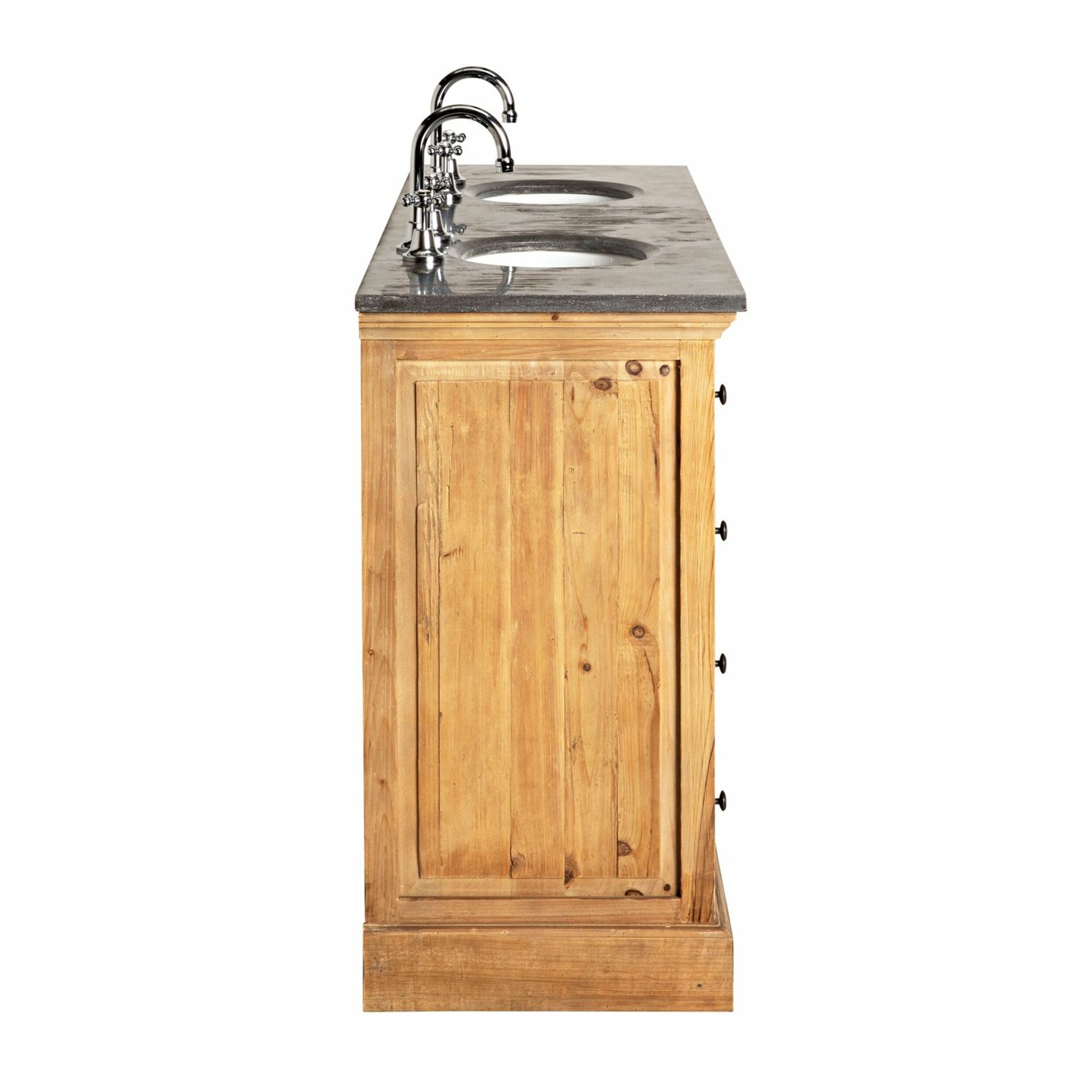 Louver Double Vanity 150cm With Blue Stone Top