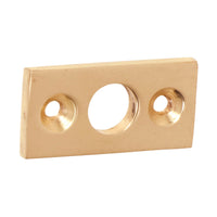 1405 Plate Keeper Polished Brass L25xW13mm Bolt 9mm