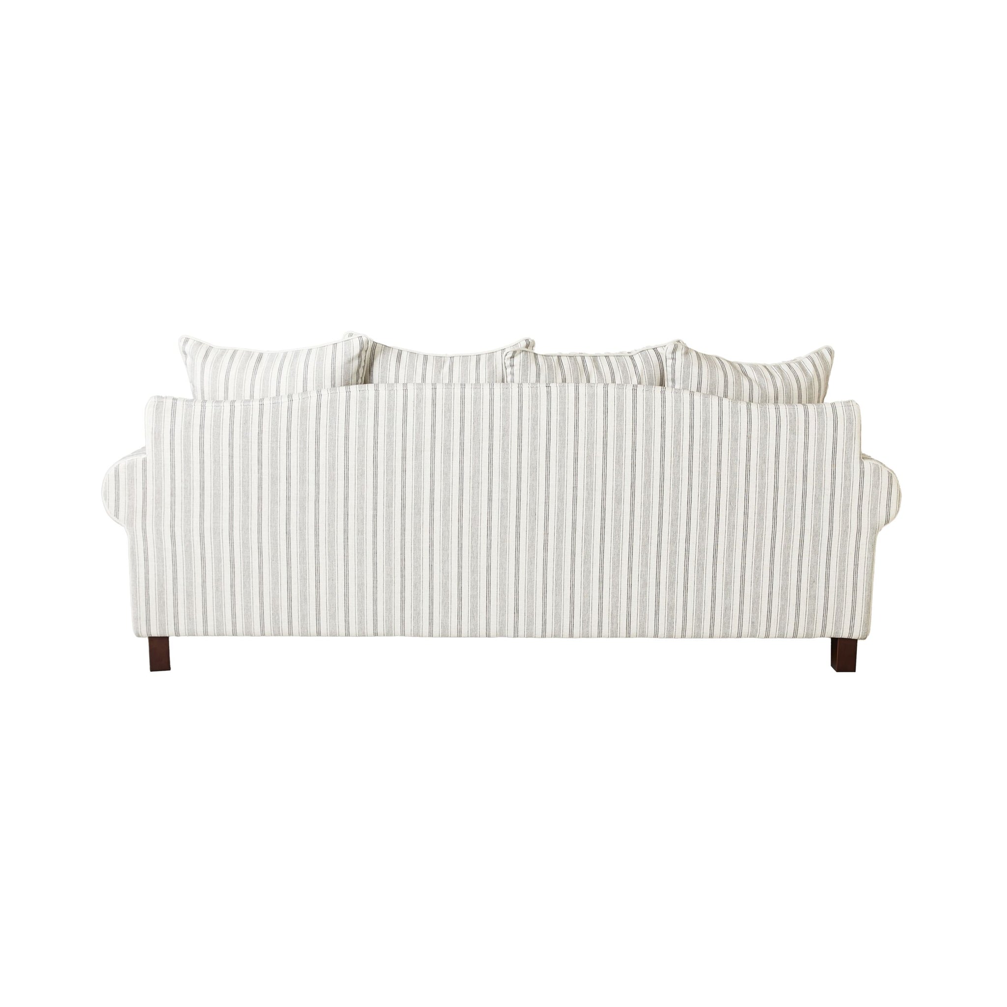 Lisette 3.5 Seater Deep Sofa Linen Stripe