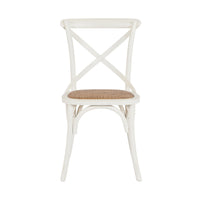 Provincial Cross Back Dining Chair Vintage White