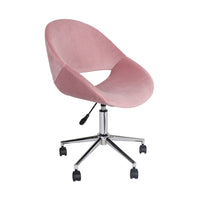 Kip Velvet Desk Chair Dusty Pink