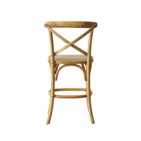 Provincial Cross Back Dining Stool Natural Oak