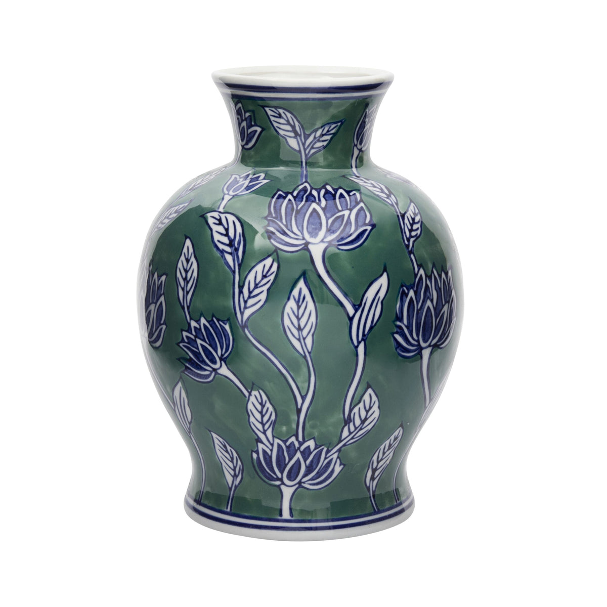 Celadon Eden Lotus Flared Vase