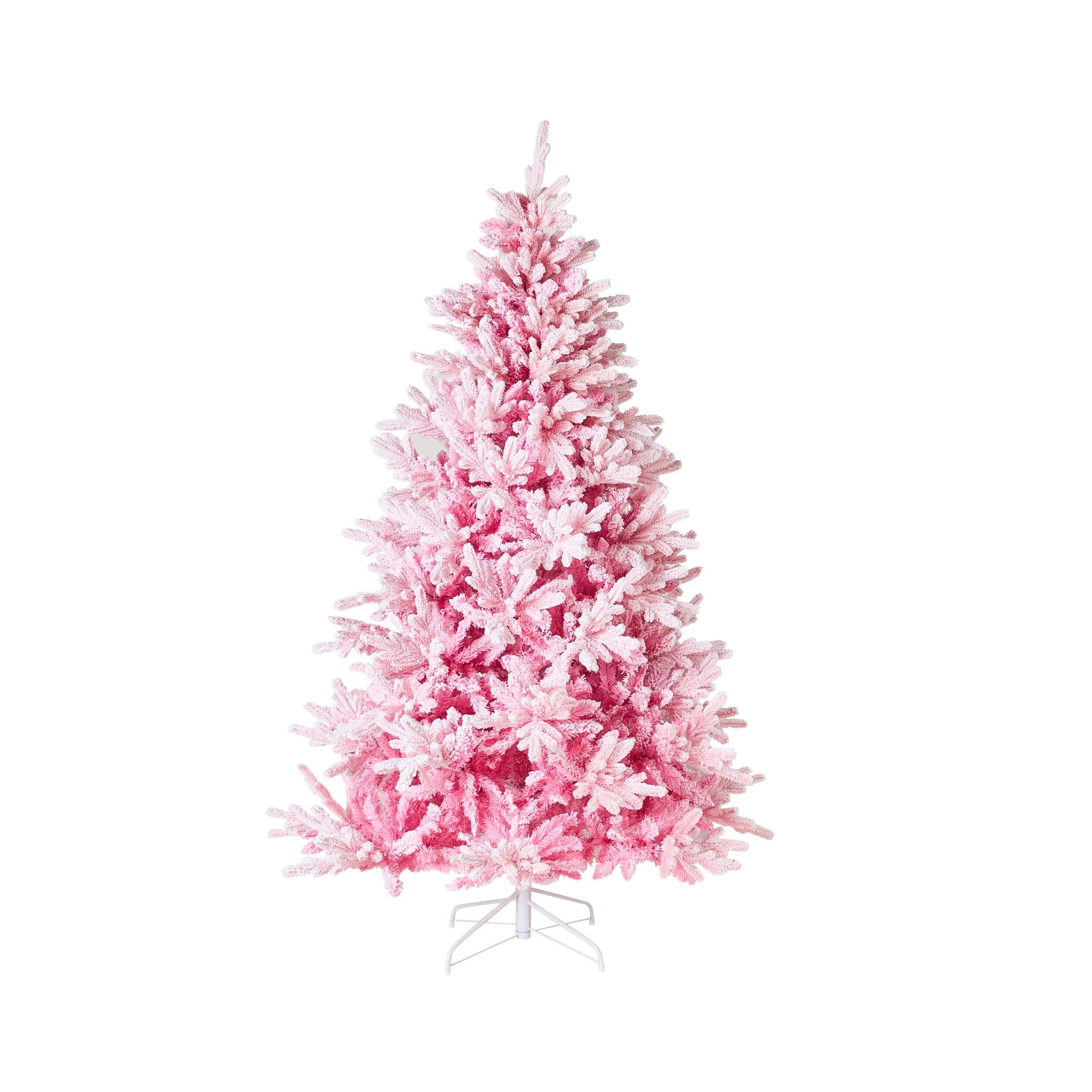 Rosie Pink Christmas Tree with Snow 210cm