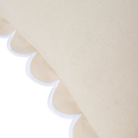Aerin Scallop Cushion Sand 45cm