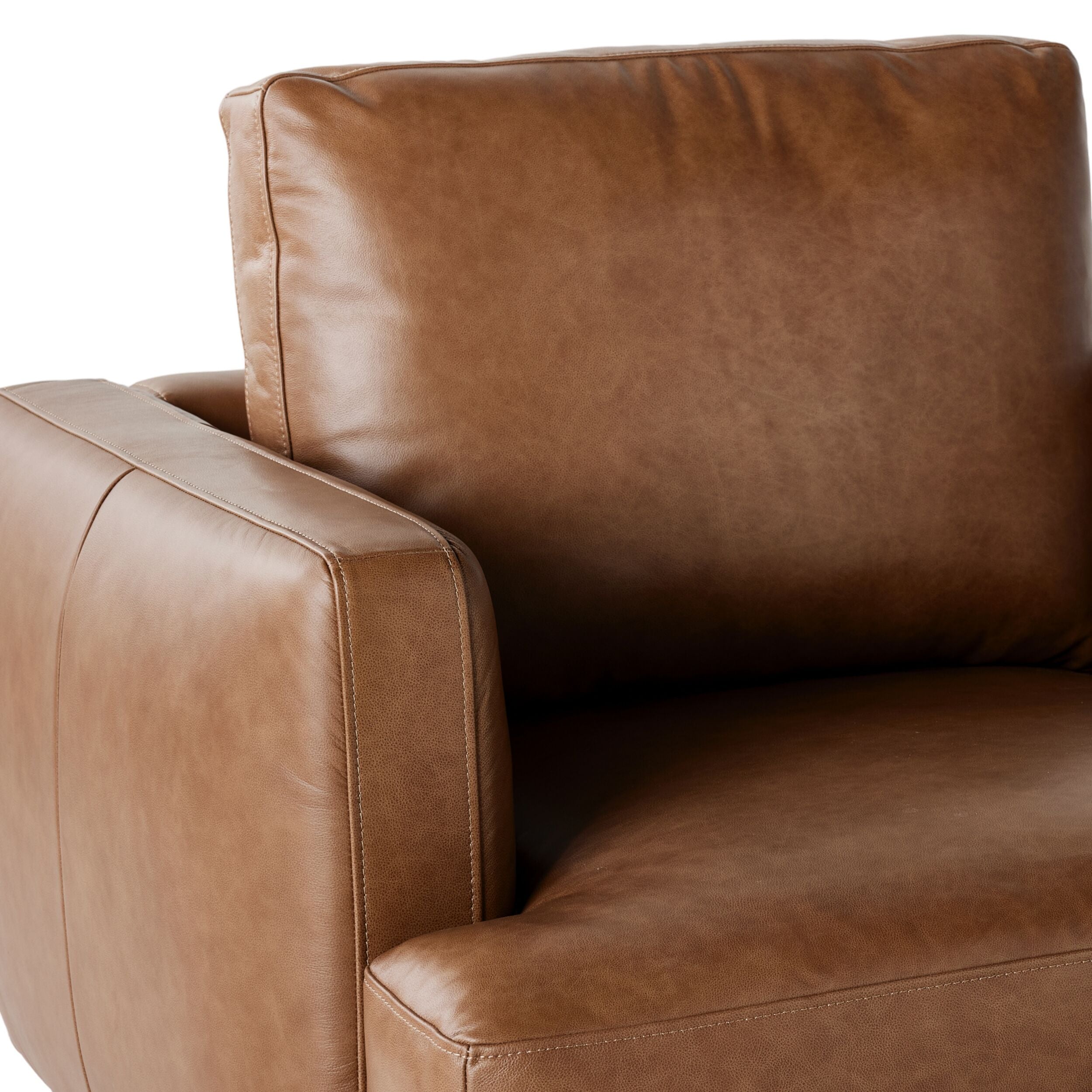 Harrison Leather Armchair Dakota Chestnut