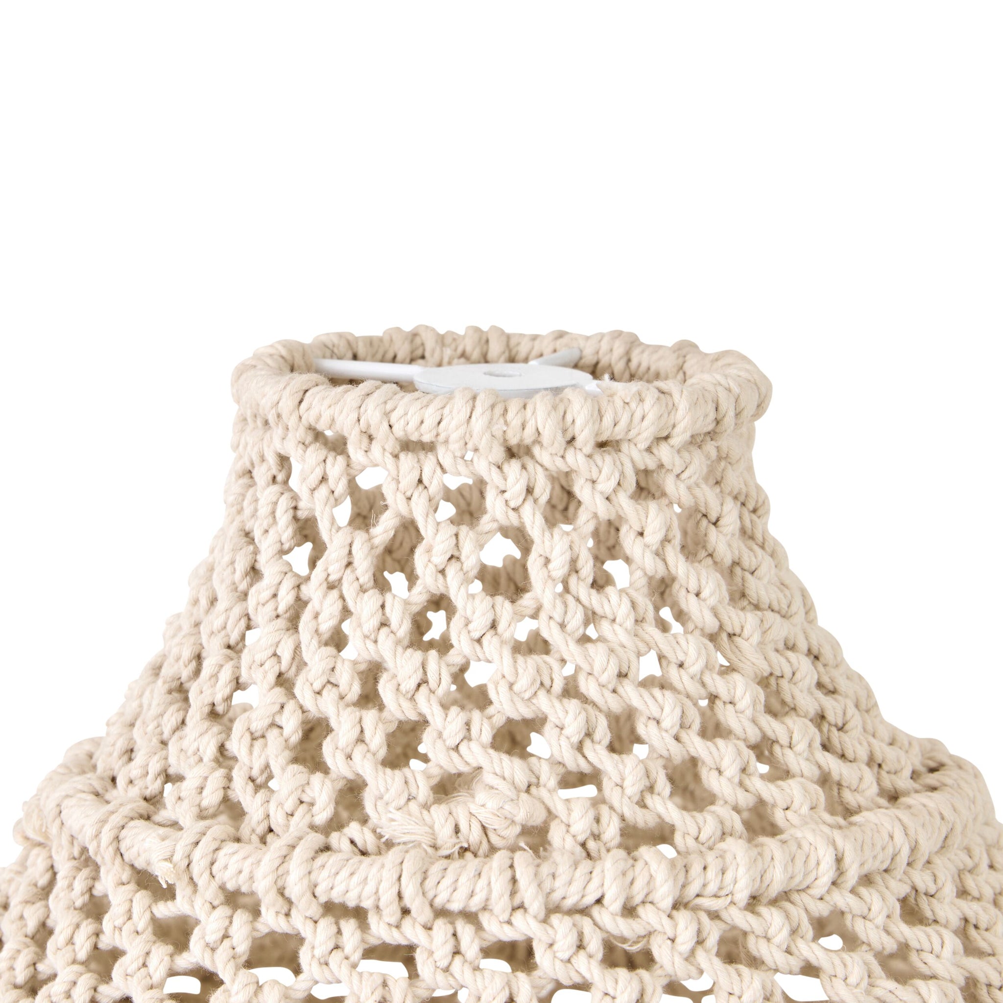 Julio Cotton Rope Pendant White 45x40cm - SHADE ONLY
