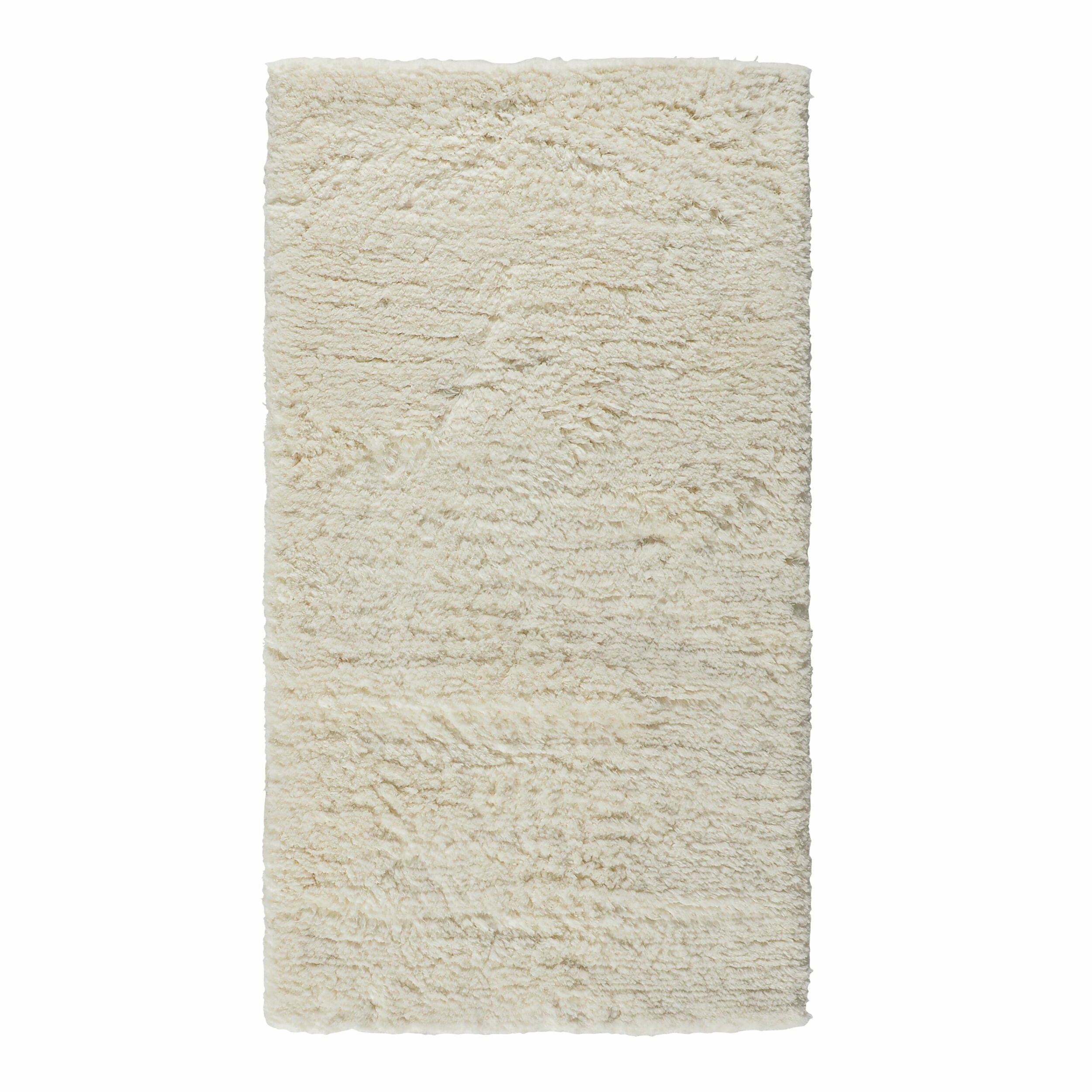 Tufted Super Soft White Rug 150x80cm