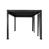 Sanctuary Louvered Aluminium Pergola Charcoal 3x4m
