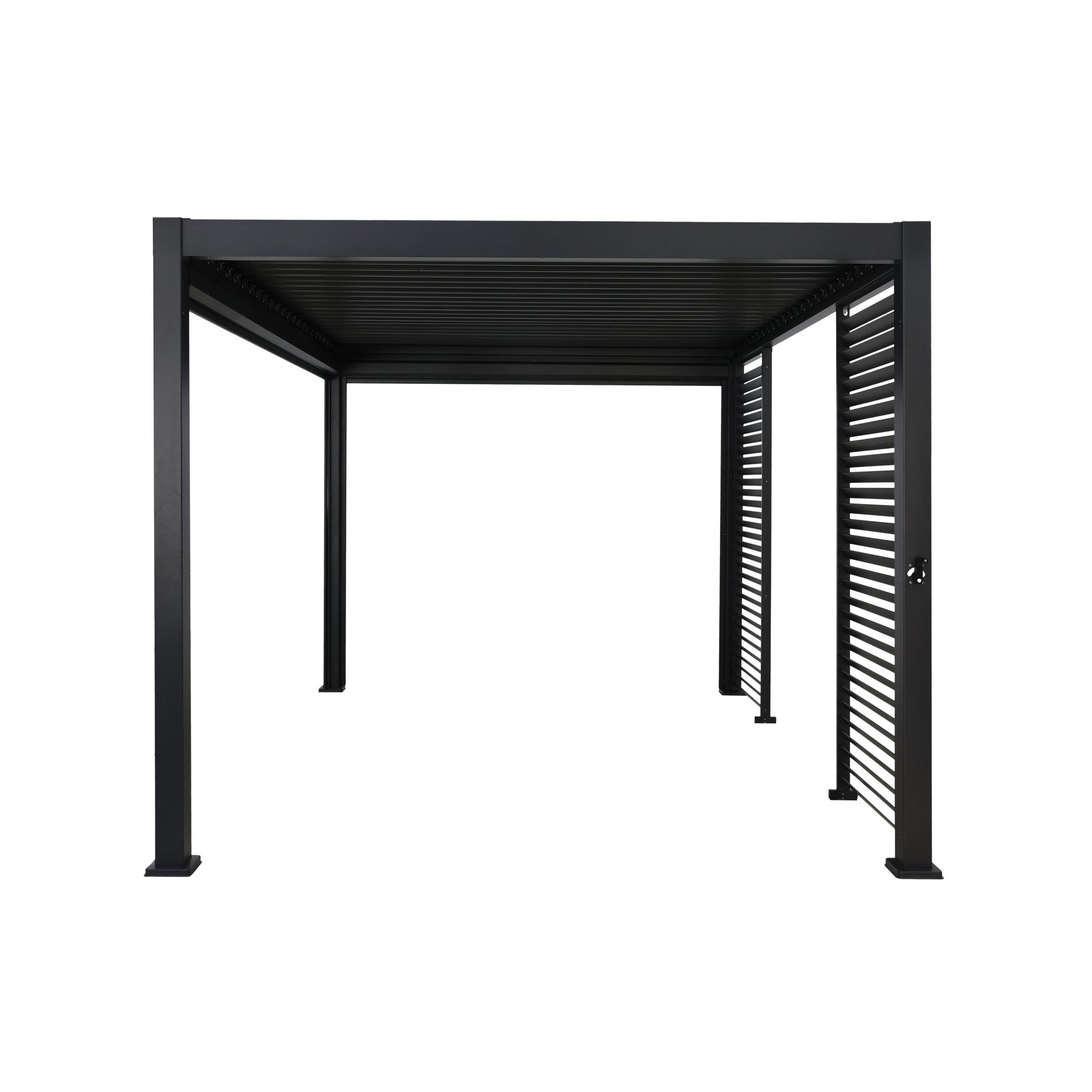 Sanctuary Louvered Aluminium Pergola Charcoal 3x4m