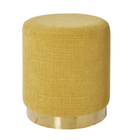 Edie Round Ottoman Solace Mustard