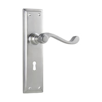 0795 Door Lever Milton Lock Pair Satin Chrome H200xW50xP68mm