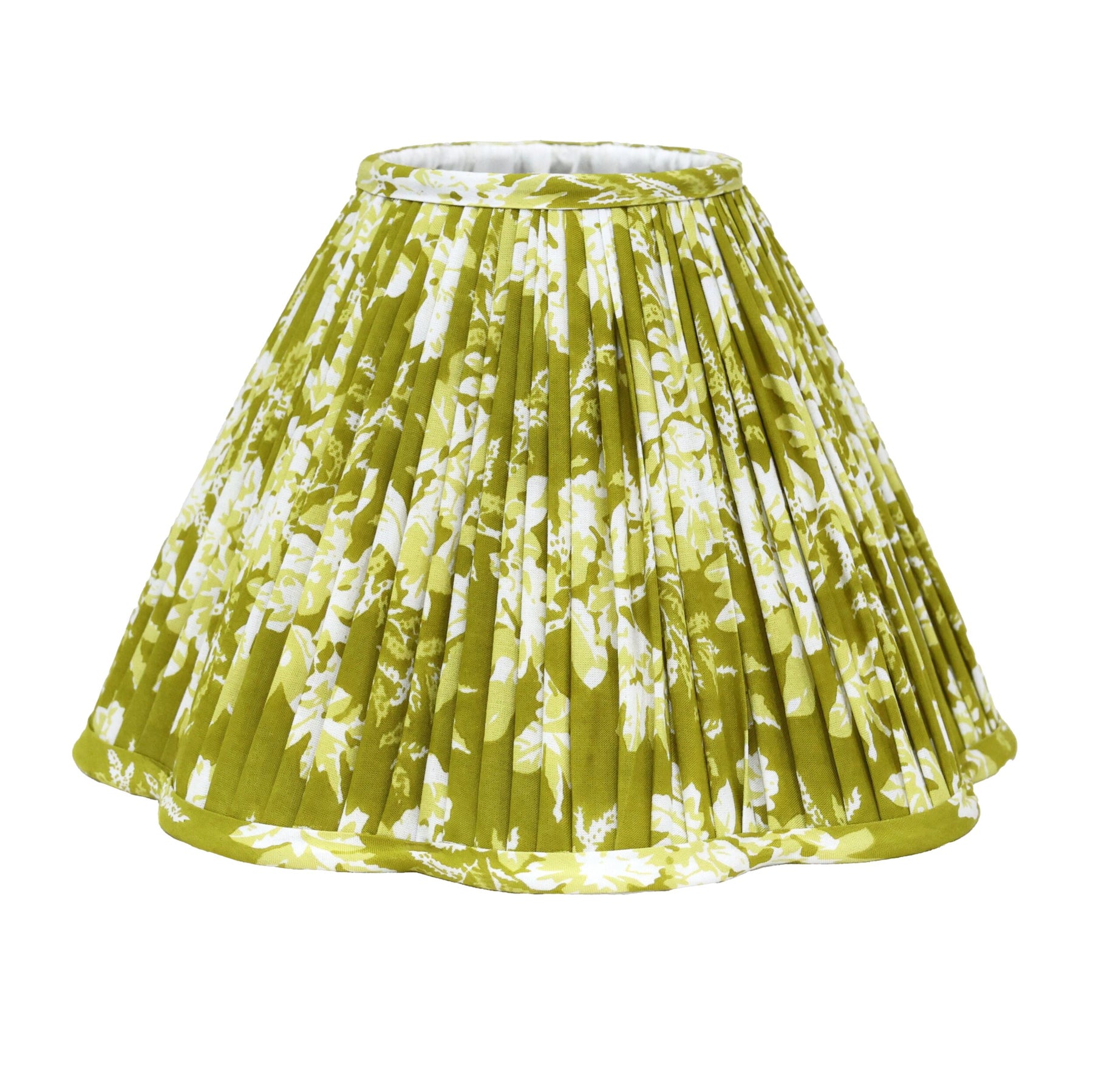 Loni Scallop Tapered Shade Citron Green 35cm