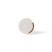 Ara White Round Knob with Trim 4cm