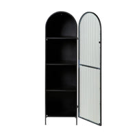 Nero 1 Door Arched Display Cabinet 165 x 47cm Black