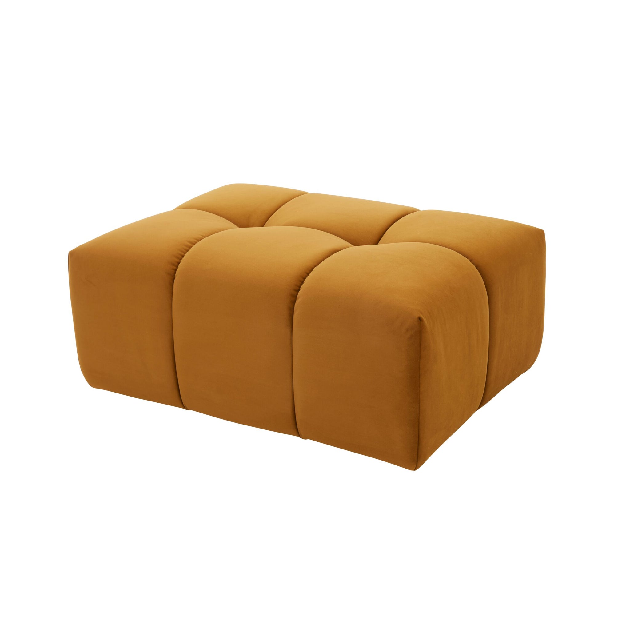 Alexis Ottoman Velvet Sofa Ochre