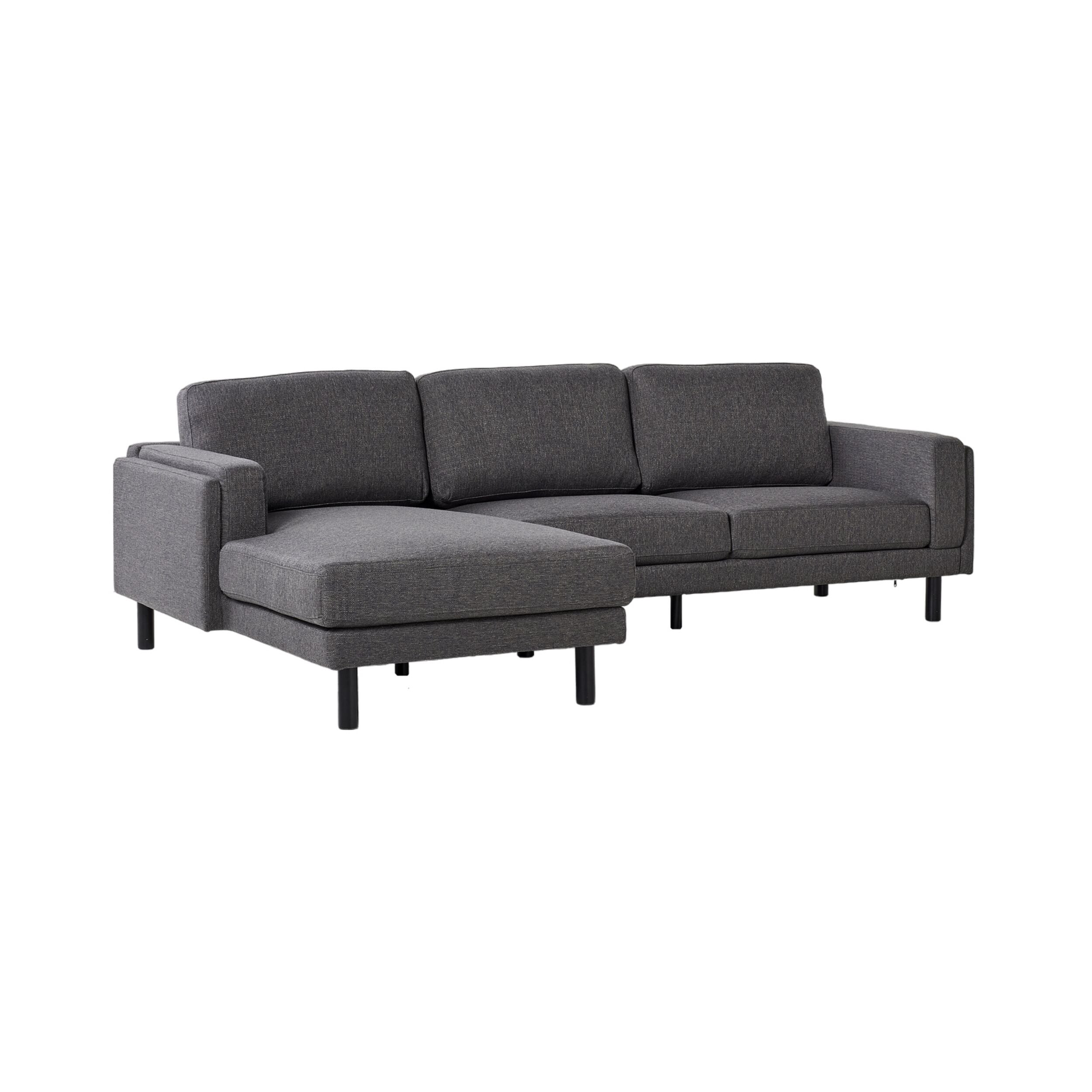 Finch 3 Seater LHS Chaise Amalfi Charcoal