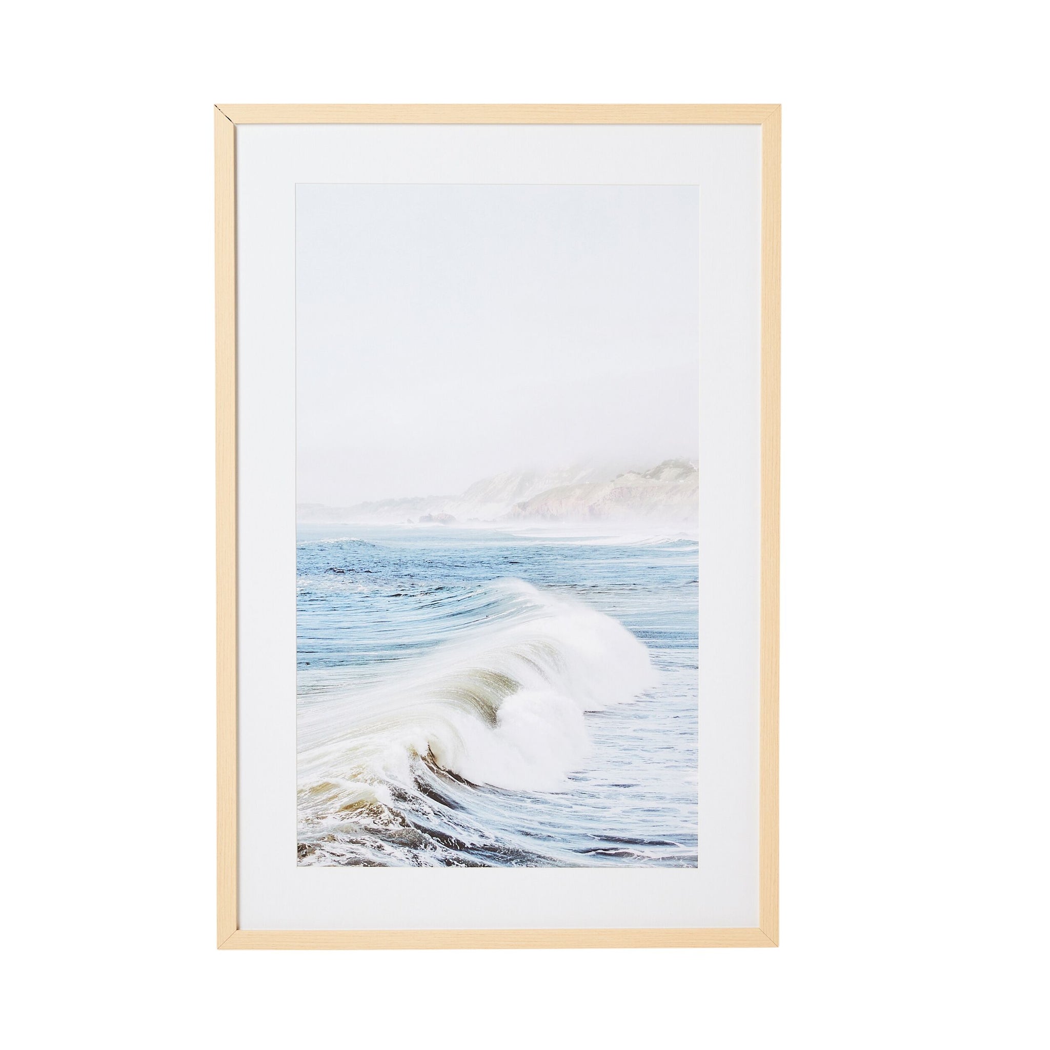 Breaking Waves Framed Glass Print 70x105cm