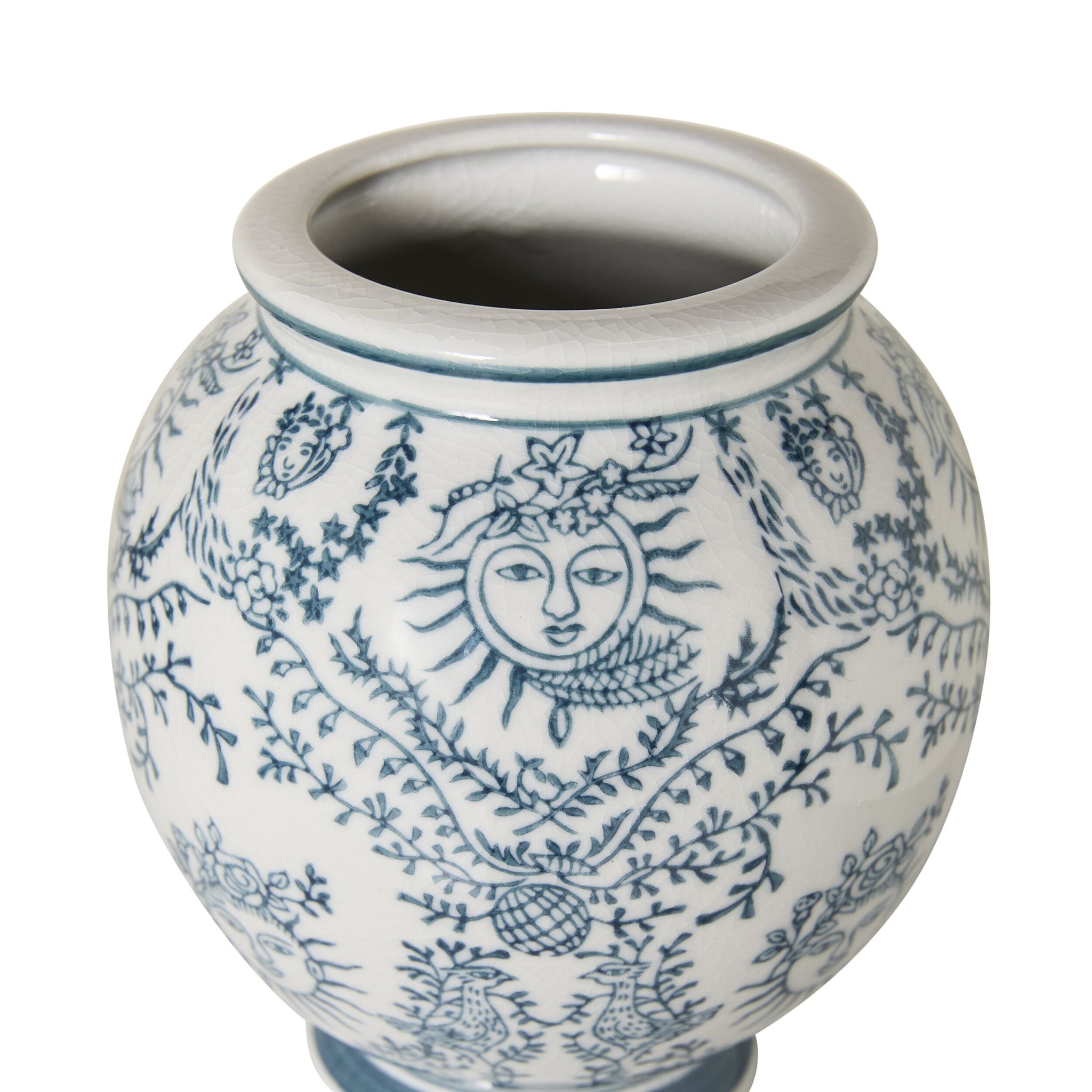 Celestial Porcelain Round Vase
