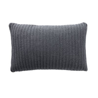 Marley Rib Knitted Cushion Charcoal 55X35cm