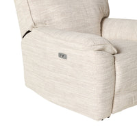 Dillon 1 Seater Recliner Natural Textured Slub