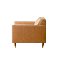 Stitch Leather Armchair Dakota Saddle