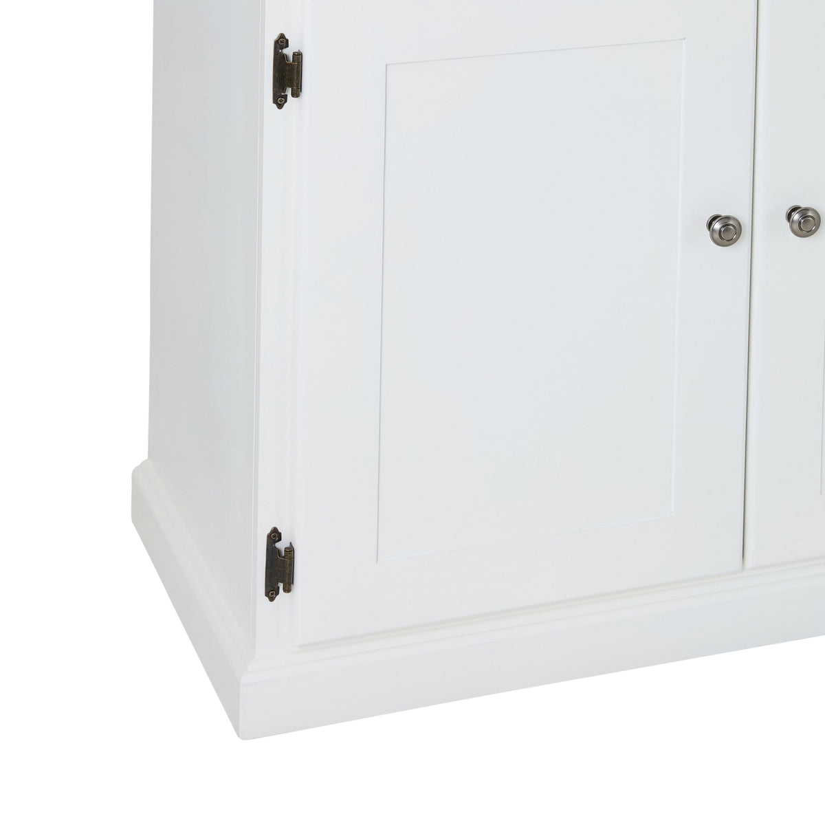Armand 4 door Display Cabinet White with Grey Detail