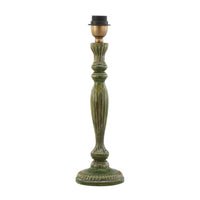 Zarina Meena Green Wooden Table Lamp Base 13x13x36cm