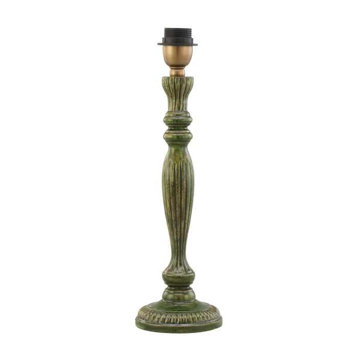 Zarina Meena Green Wooden Table Lamp Base 13x13x36cm