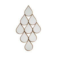 Diamond Teardrops Gold Mirror 99x49.5cm