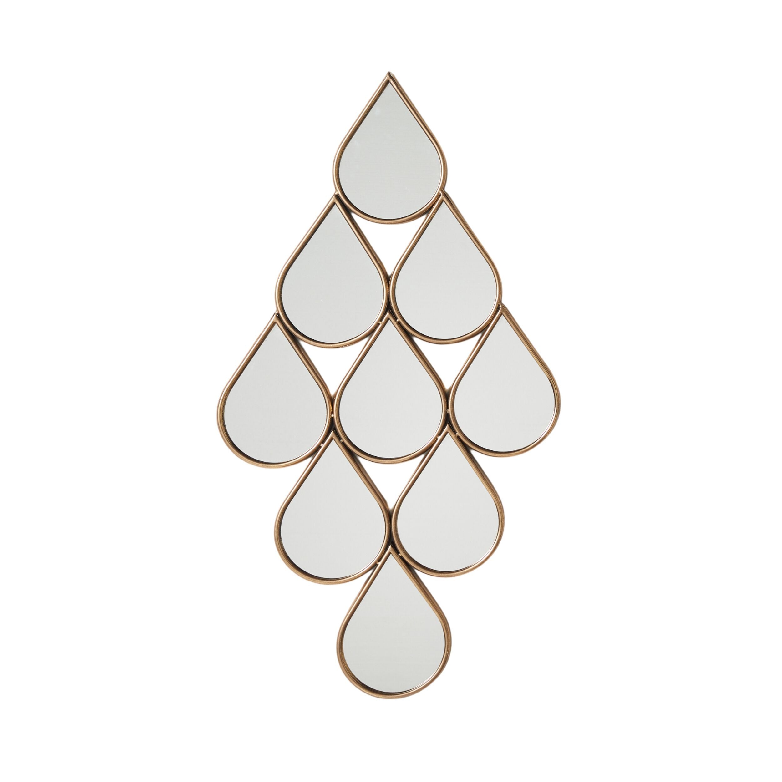 Diamond Teardrops Gold Mirror 99x49.5cm