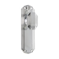 0804 Door Knob Napier Art Deco Latch Pair Chrome Plated H178xW54xP50mm