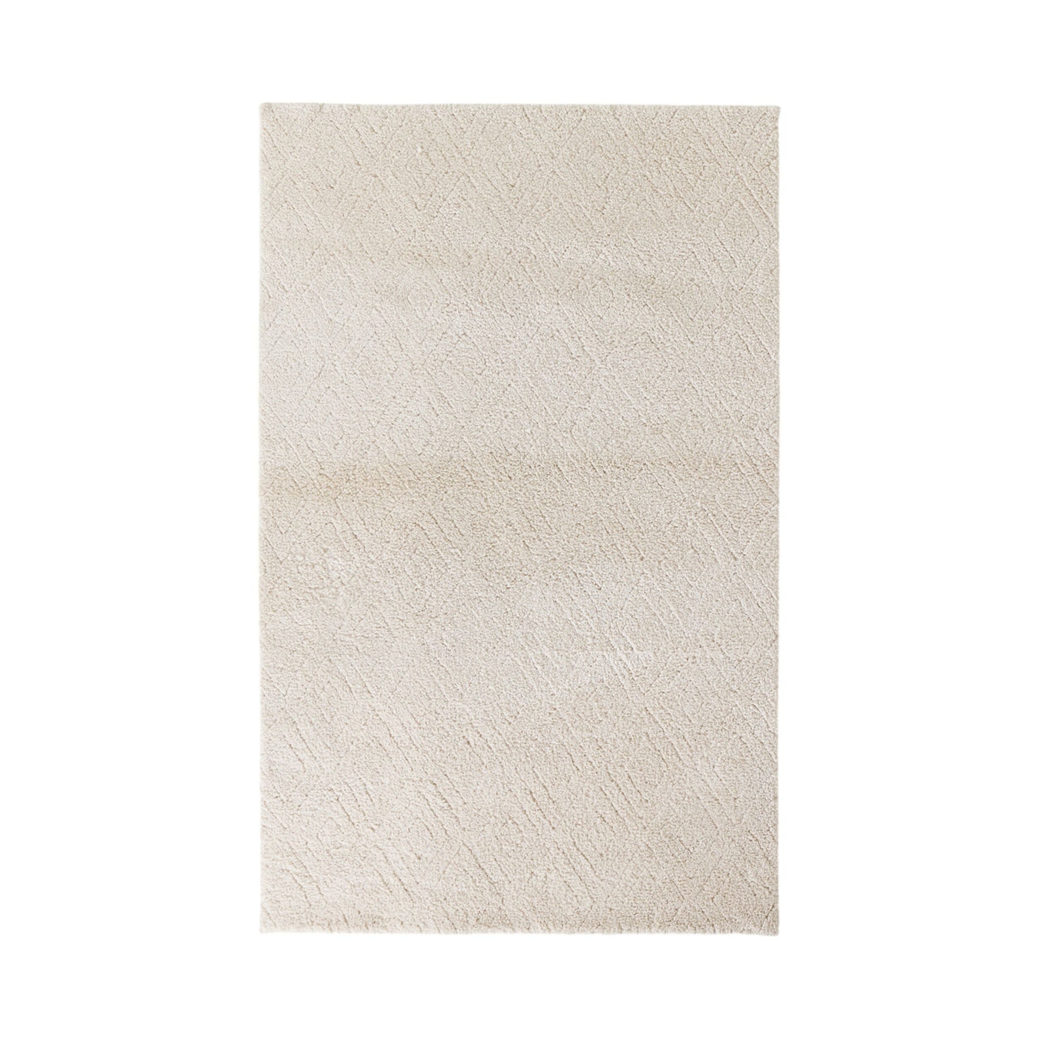 Plush Diamond Rug Cream 150x240cm