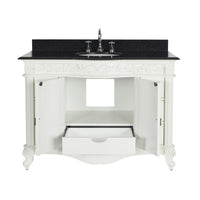 Rosette Granite Top Single Vanity White 1245mm