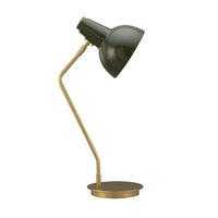 Scout Metal Table Lamp Matte Brass/Green 57cm