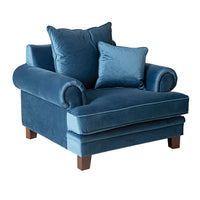 Lisette Armchair Velvet Indigo Blue C-010