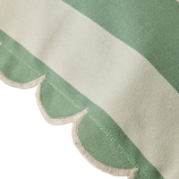 Aruba Scallop Edge Stripe Outdoor Cushion Seafoam 45x45cm