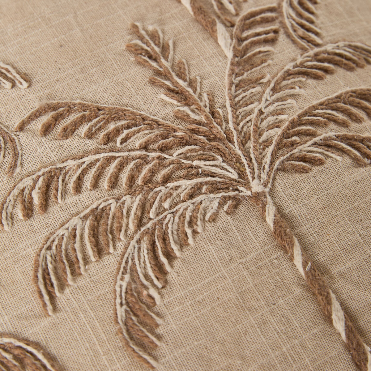 Stitch Palm Breeze Embroidered Cushion