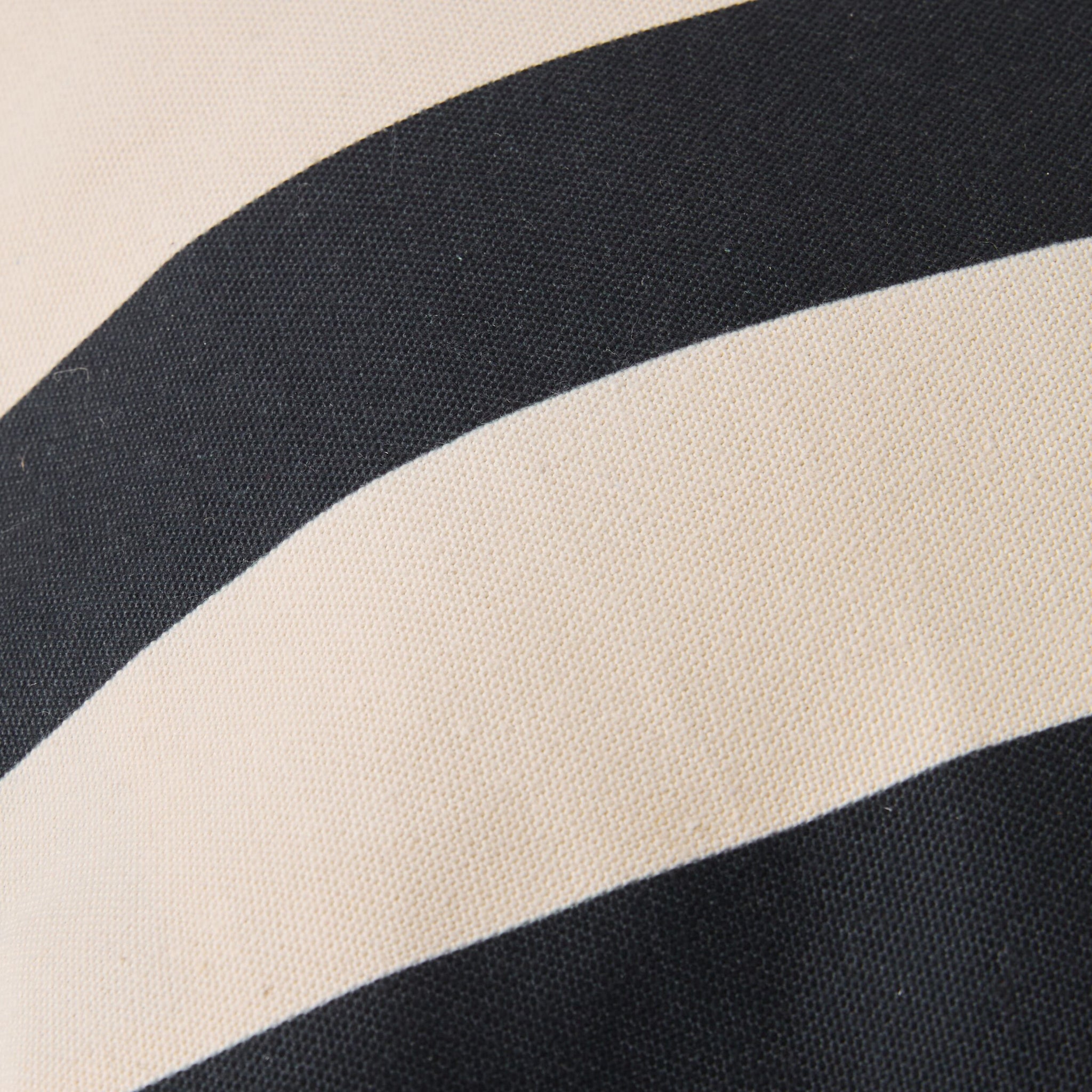 Aruba Scallop Edge Stripe Outdoor Cushion Onyx 45x45cm