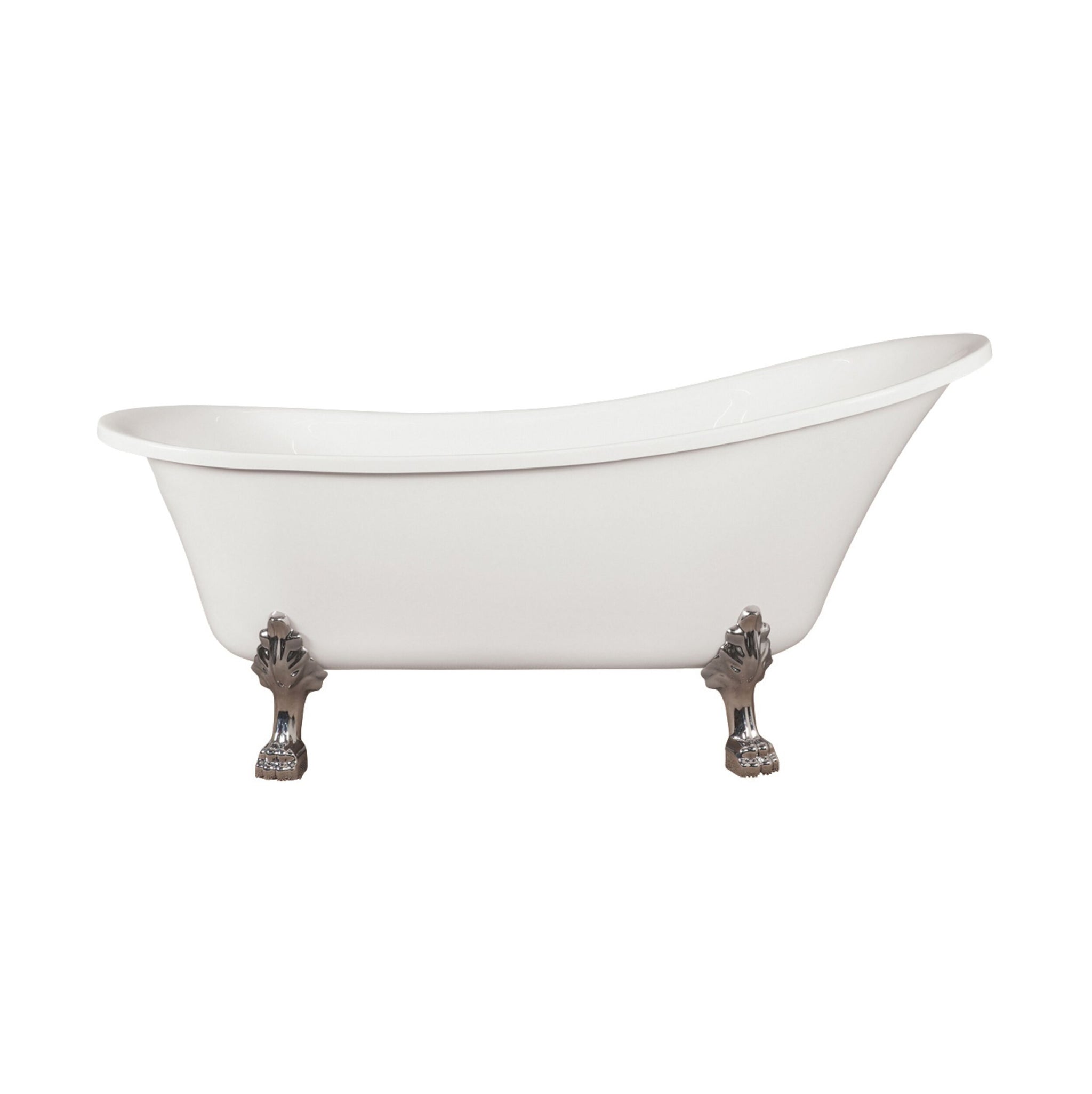 Alto White Bath 1520mm with Chrome Feet Package